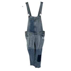 PAIGE Women's Sierra Patchwork Denim Overalls Size 28